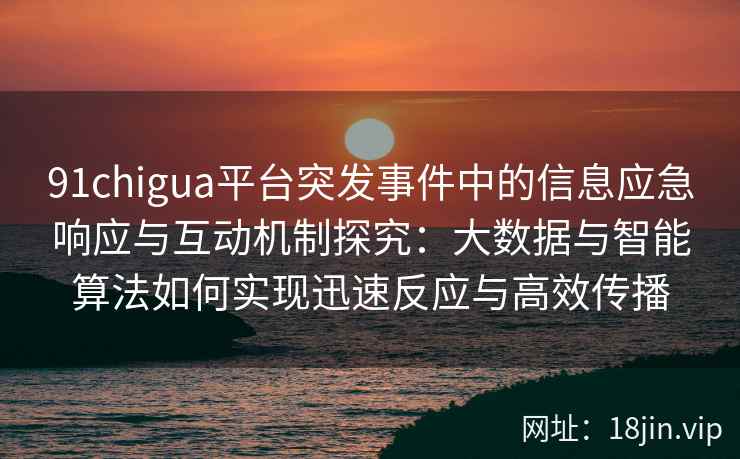 91chigua平台突发事件中的信息应急响应与互动机制探究:大数据与智能算法如何实现迅速反应与高效传播