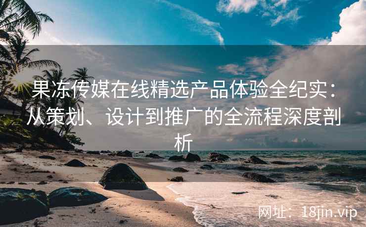 果冻传媒在线精选产品体验全纪实：从策划、设计到推广的全流程深度剖析