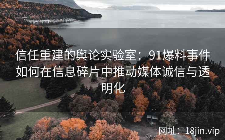 信任重建的舆论实验室：91爆料事件如何在信息碎片中推动媒体诚信与透明化