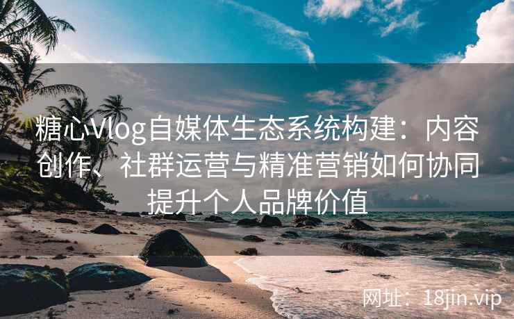 糖心Vlog自媒体生态系统构建：内容创作、社群运营与精准营销如何协同提升个人品牌价值